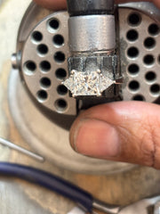 Radiant-Cut Three-Stone Ring with Trillion Sides