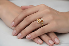 Double Heart Lab grown Diamond Ring