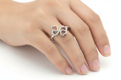 Double Heart Lab grown Diamond Ring