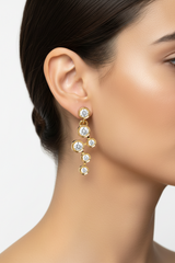 Bezel Bubble Drop Earrings(Multi Stone)