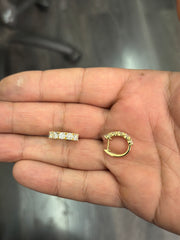 Row Diamond Huggie Hoops | Classic Sparkle