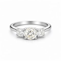 Classic Round Three - Stone Ring