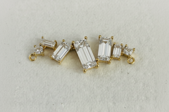 Sapphire & Diamond Baguette Cluster Connector