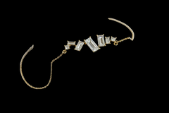 Sapphire & Diamond Baguette Cluster Connector