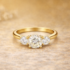 Classic Round Three - Stone Ring