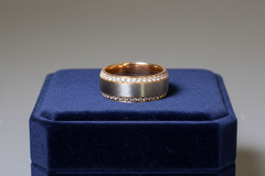 Two rows of sparkle. One clean, timeless band