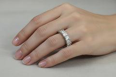 Emerald-Cut Five-Stone Eternity-Style Ring
