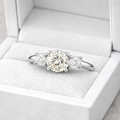 Classic Round Three - Stone Ring