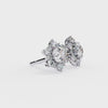 Midnight Clover Crystal Stud Earring