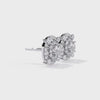Double Halo Cluster Stud Earrings | High Sparkle